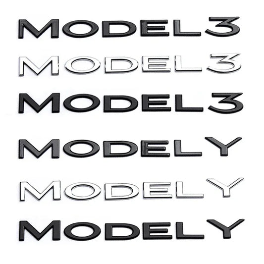 For Tesla Model 3 Y Original 3D ABS Letters Logo Rear Tailgate