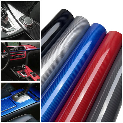 Glossy 6D Carbon Fiber Vinyl Wrap self-adhesive Film Motorcycle