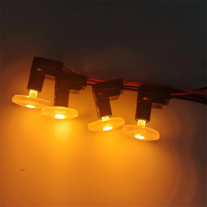 4PCS Ambient Transparent Body Circular Inner Bowl Door Handle
