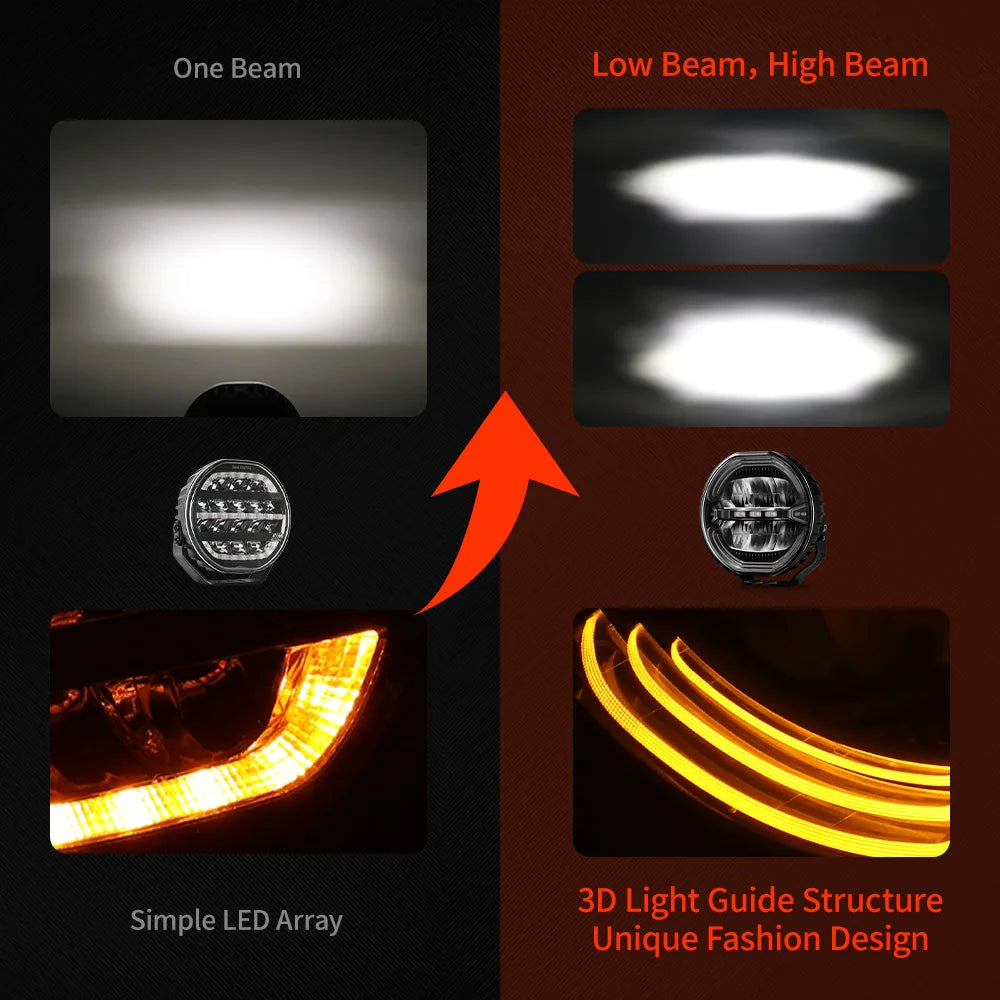 For Flowing Drl Haolide Driving Dual Truck off-road SUV Work Bar