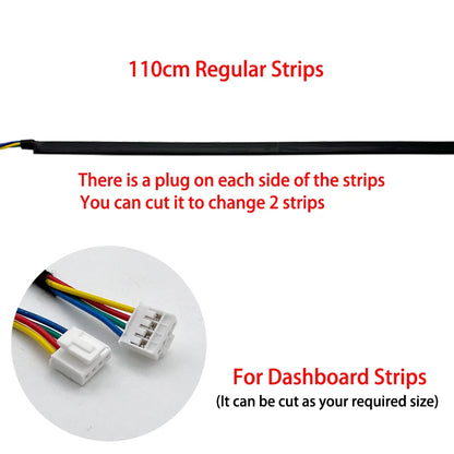 For 18 In 1 RGB 64 Color 110CM Strips Atmosphere Bar Replace