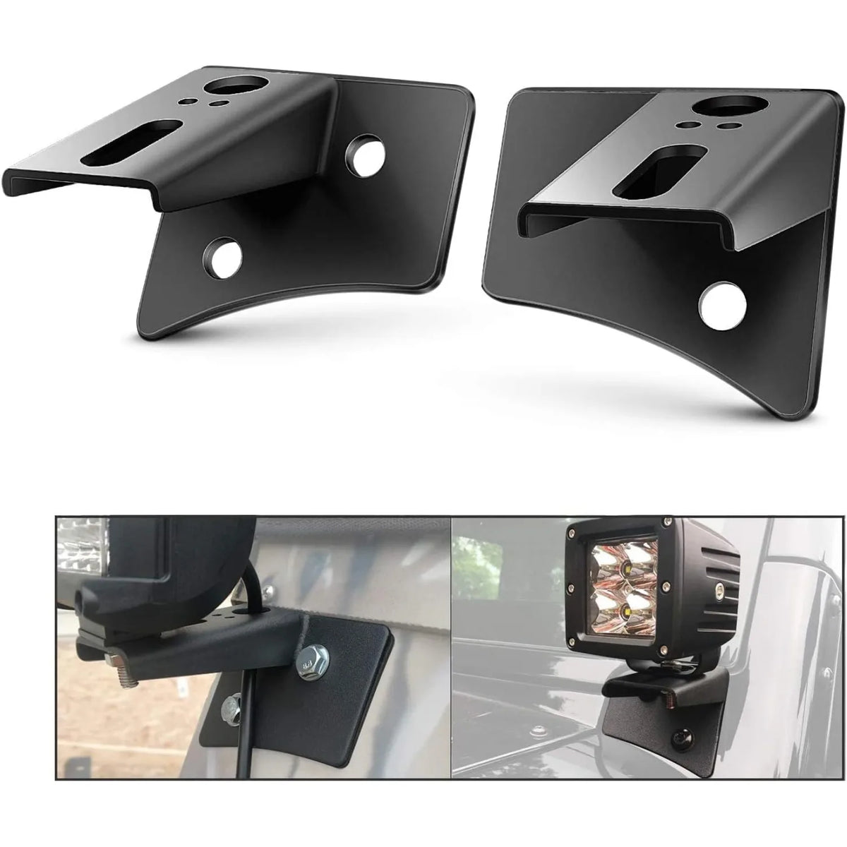 Nilight 2PCS 4inch Pods Bar Triple Row 60W Flood