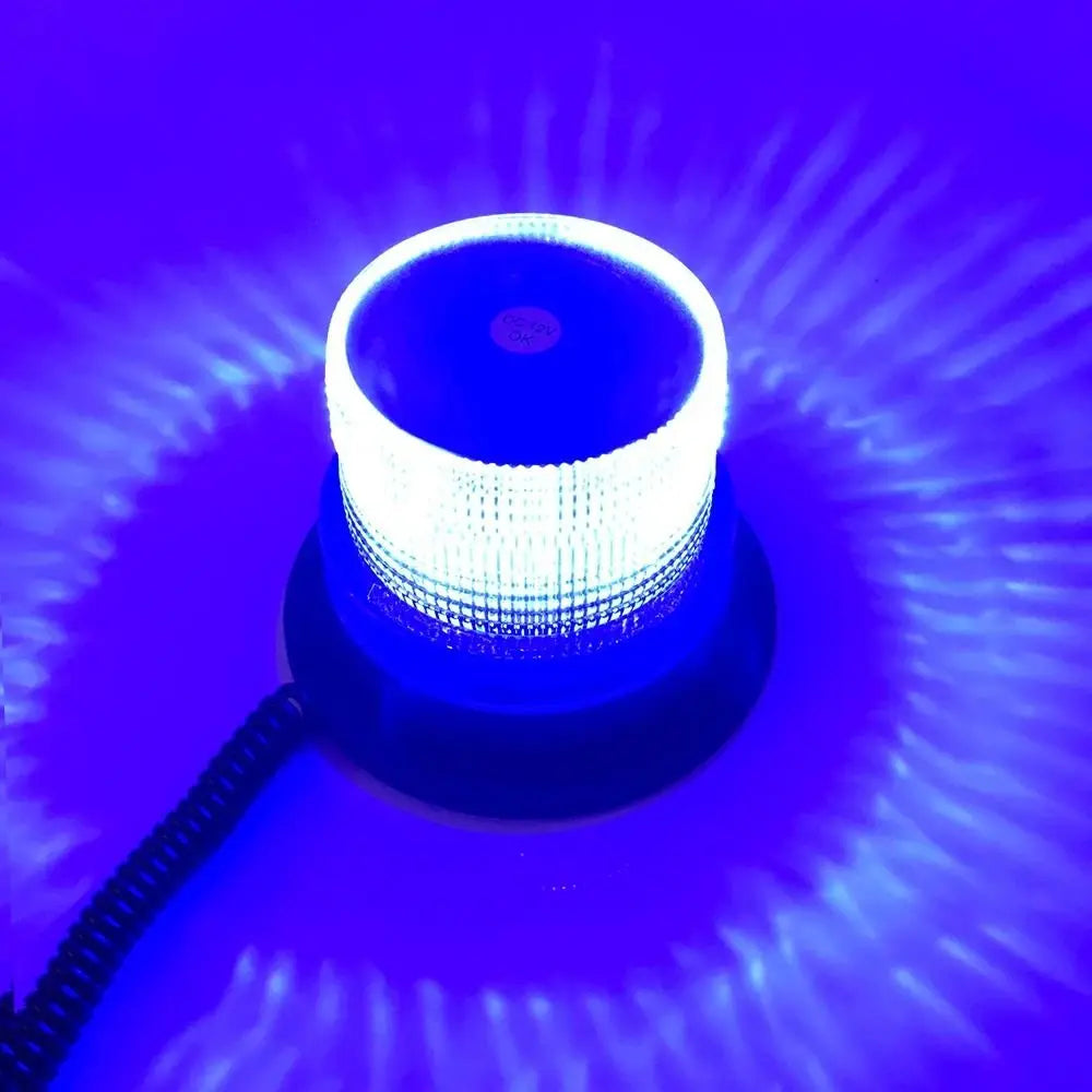 12V 24V Strobe Magnetic Base Flashing Warning Blue Amber