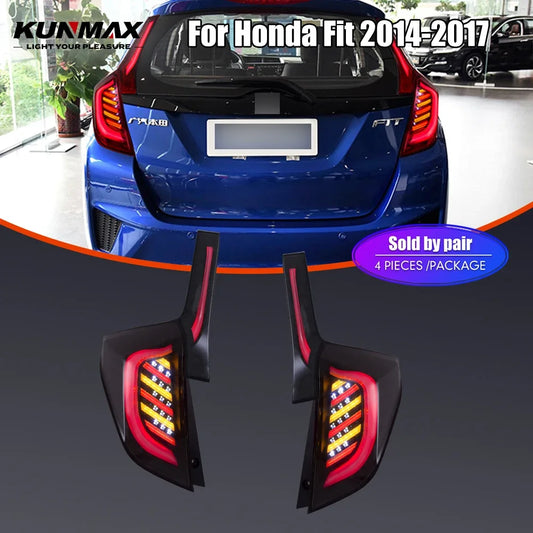 For Honda Fit 2014-2017 Drl Reverse Pair Tail Brake Turning