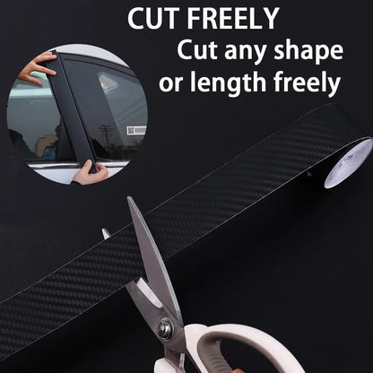 3D Carbon Fiber Sticker Waterproof Door Sill Protector Bumper