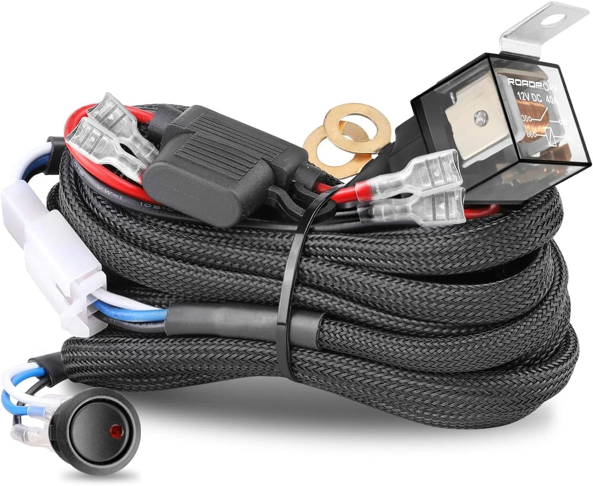 For LED Light Bar Driving Wiring Harness Lead 12V 40A Rocker