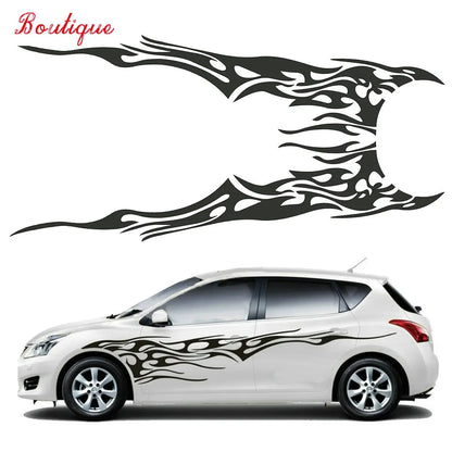 Supplies Double General Motors Side Body Vinyl Sticker Flame
