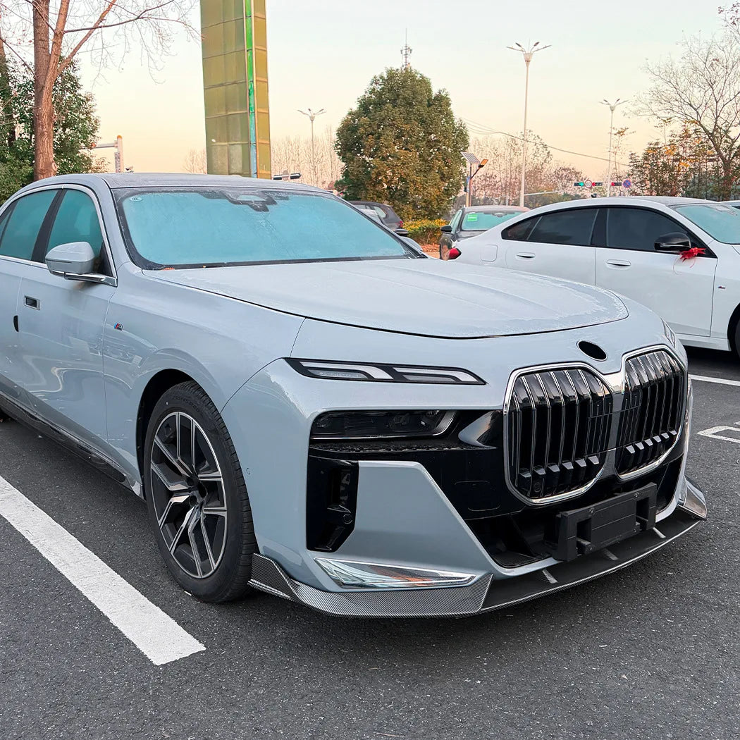 For BMW 7 Series I7 G70 G73 2023 ABS Front Bumper Lip Spoiler