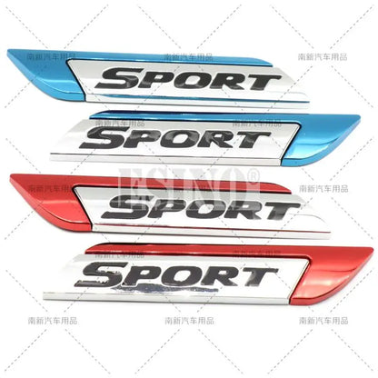 X Sport Logo Body Fender Side Metal Chrome Zinc