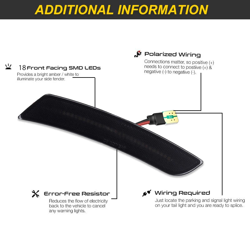 For Chevrolet Camaro Ls Lt Ss Front Rear Bumper Side Marker Turn