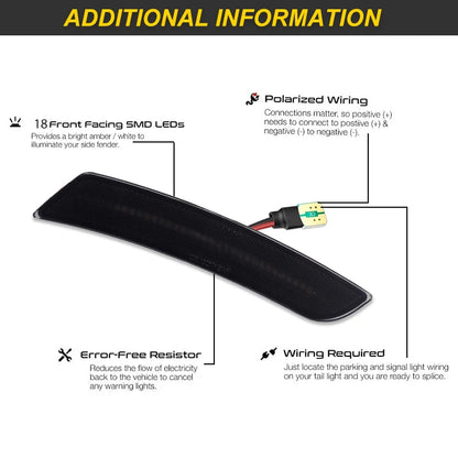 For Chevrolet Camaro Ls Lt Ss Front Rear Bumper Side Marker Turn