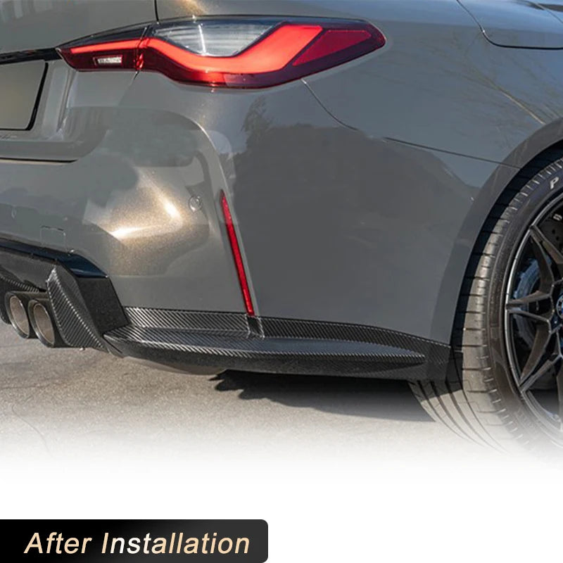 For BMW G82 G83 M4 Coupe Carbon Fiber Rear Bumper Splitters