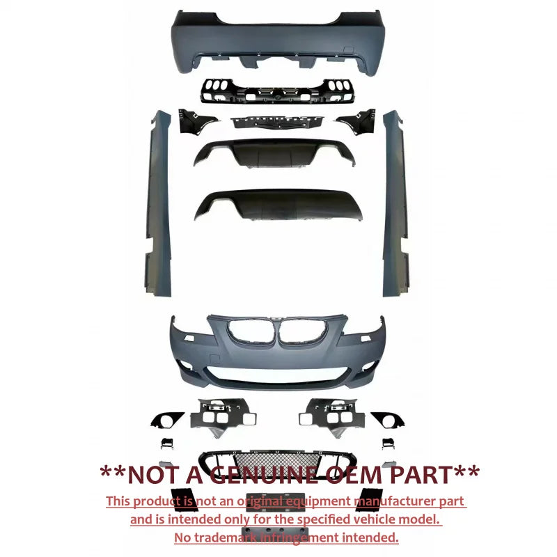 For BMW 5 Series E60 2003‑2009 Upgrade M Tech Front Rear Bumper