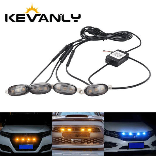 4IN1 Front Grille Daytime Running RGB APP Control Central