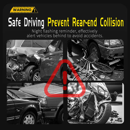 Solar Powered Anti Rear End Collision Flashing No Wiring