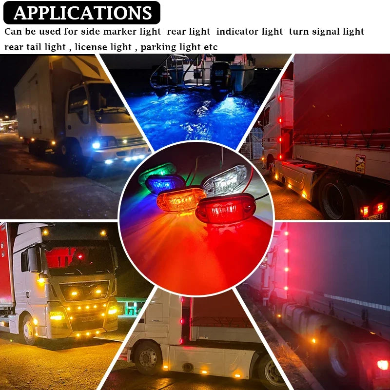 2PCS high-brightness Waterproof Strobe Flash Warning 12-80v Rv