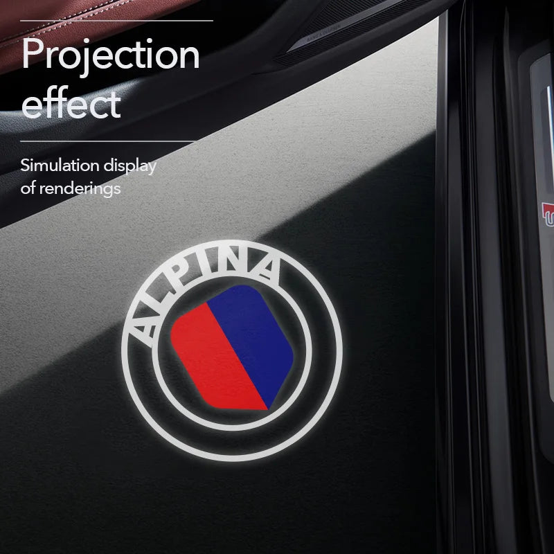 2PCS Door Welcome Projector Alpina B4 XD3 B7 No
