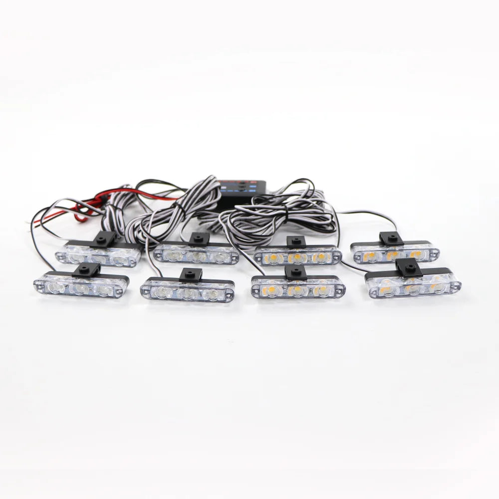 Front Grille Strobe Flash Warning Red Blue Yellow Rescue