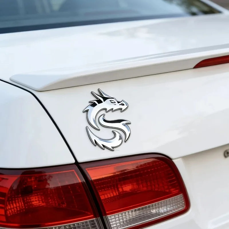 1PC 3D Dragon Metal Emblem Sticker Waterproof Sunproof Side