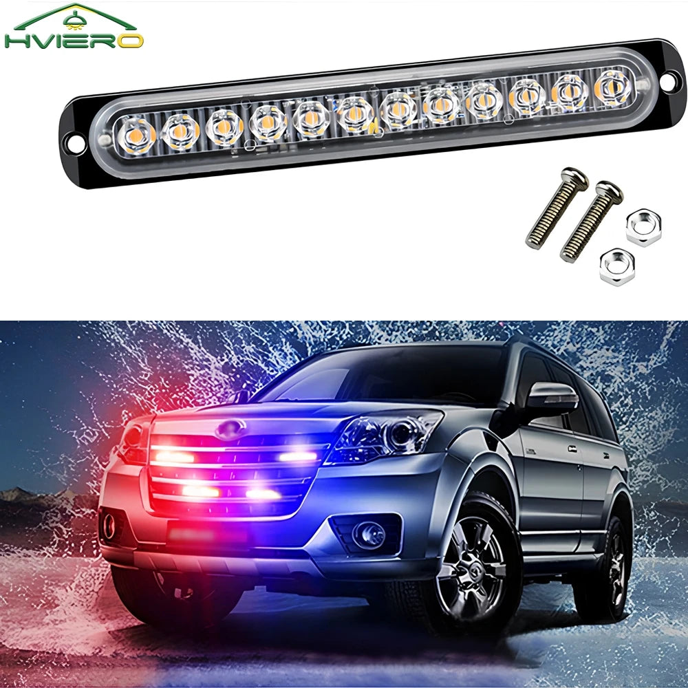 4PCS Truck Grid Flash Side IP65 Waterproof Ultra Thin