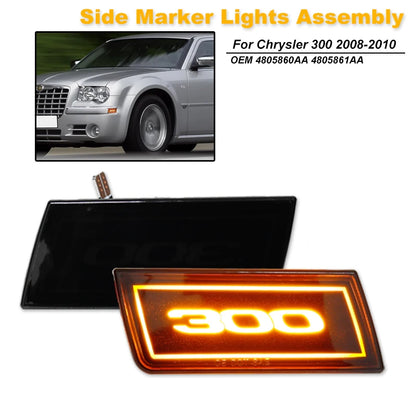 For Chrysler 300 300C,Front Turn Signal 2PCS Amber 300 Logo Side