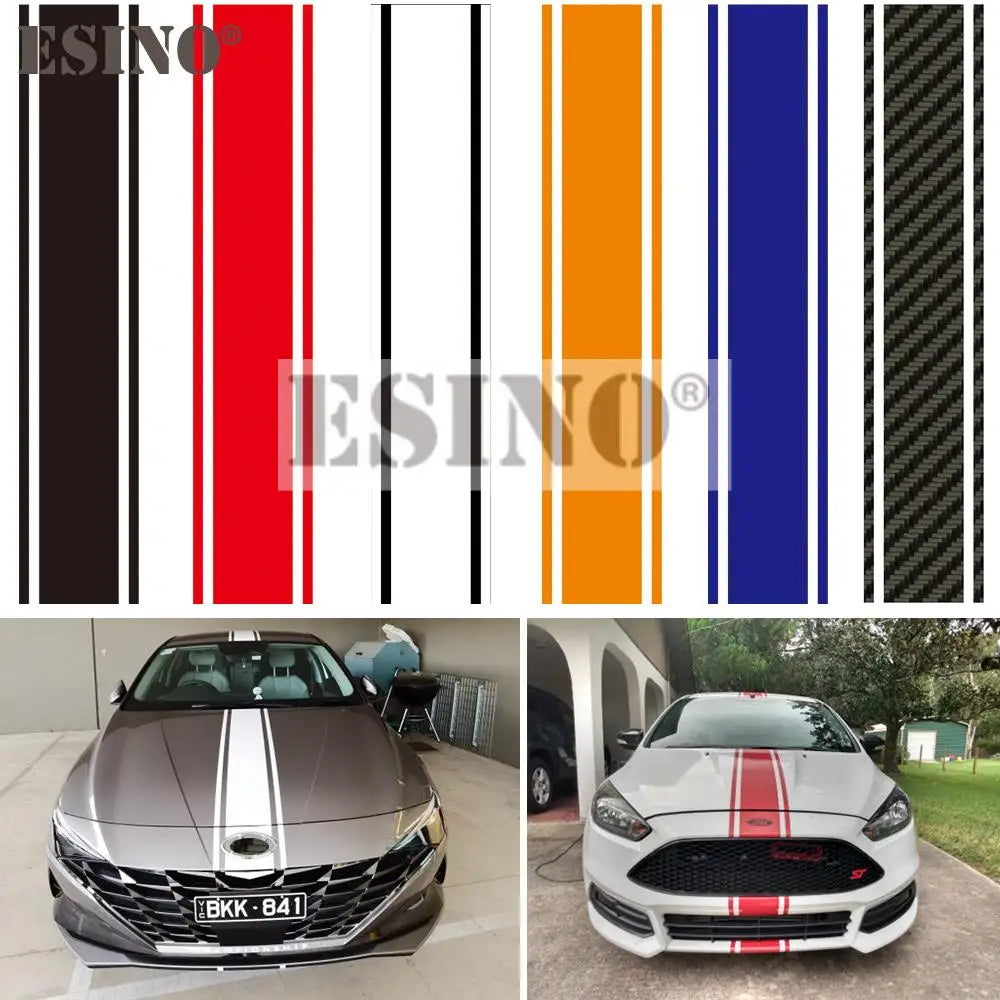 Selling Stripe Hood Covers Vinyl Sports Decal Head Sticker