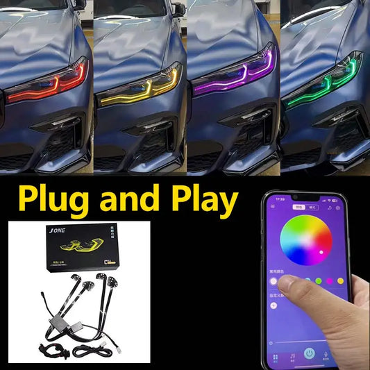 For BMW X7 G07 40IX M50IX Jone RGB Angel Eye Yellow Multi Color