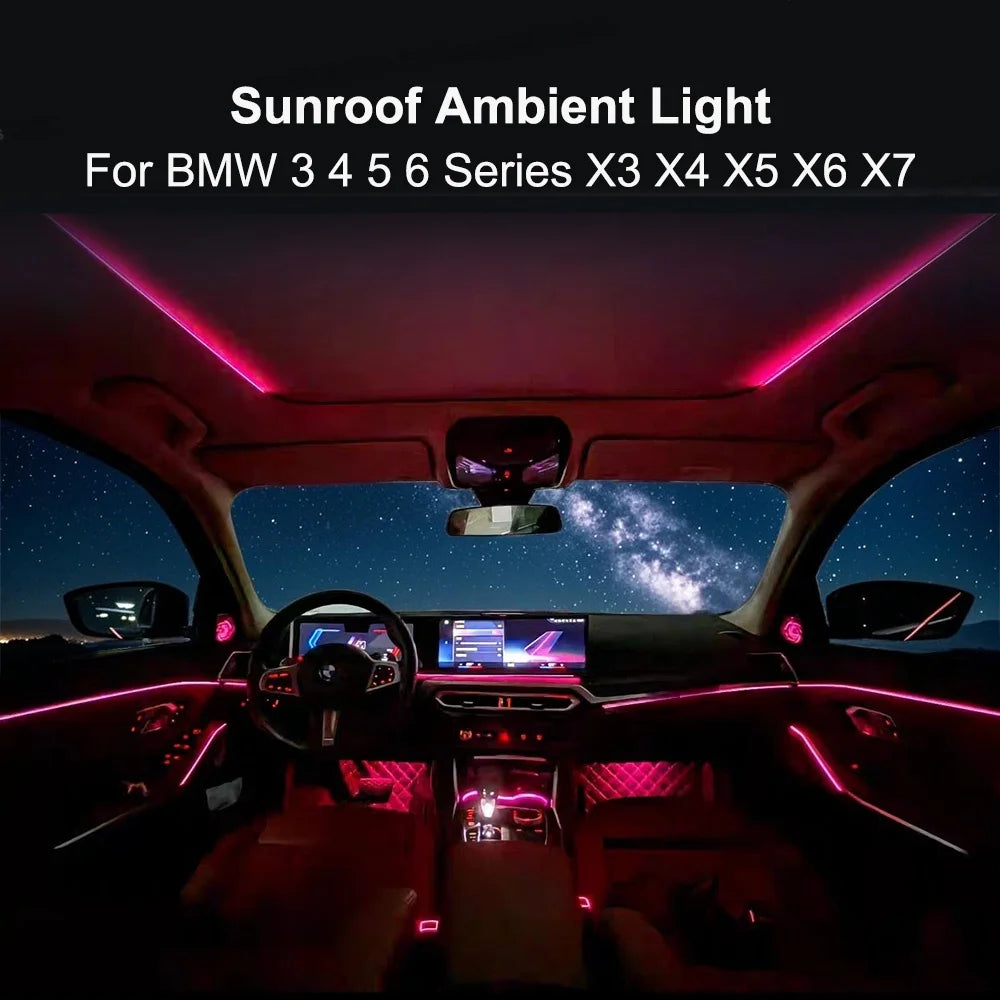 For BMW 2 3 4 5 Colors Sunroof Interior Lighting 6GT Series G20