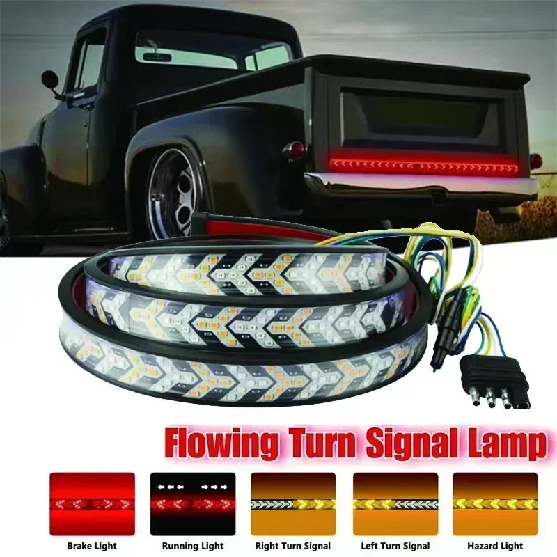 For Pickup Trailer 12V 24V Tailgate Bar Inch Turn Signal Dynamic