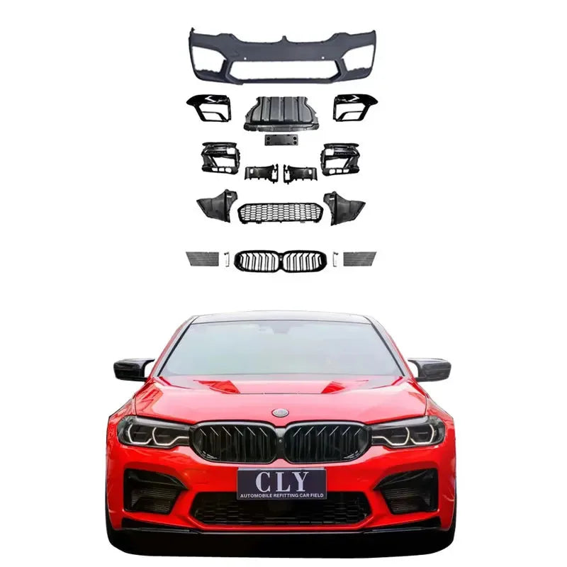 For 5-series 17-20 G30 Upgrade 21-23 Flash Bumper G30 M5 Front