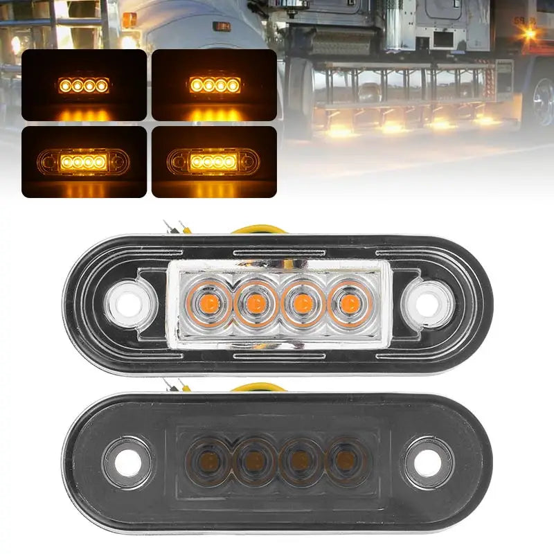 12V 24V Truck Trailer Amber Clearance Side Marker Turn
