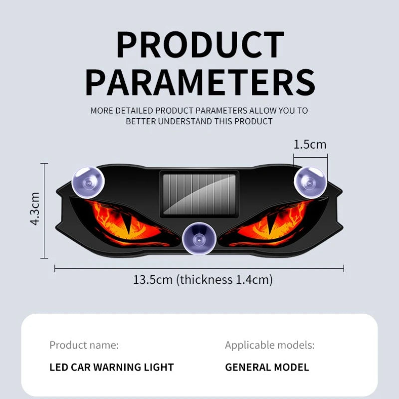 1PC Solar Devil S Eye Window Dynamic Mood Expression