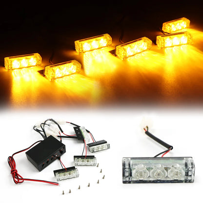 Front Grille Strobe 12V Flashing Emergency Warning Flash Signal