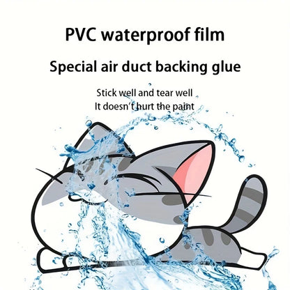 10PCS Cat Fish Stickers Wheel Brow Bumper Sticker Scratches