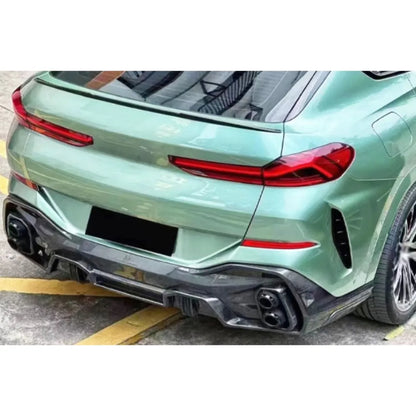 For BMW X6 G06 M Sport Ld 2020-2023 Carbon Fiber Rear Bumper Lip