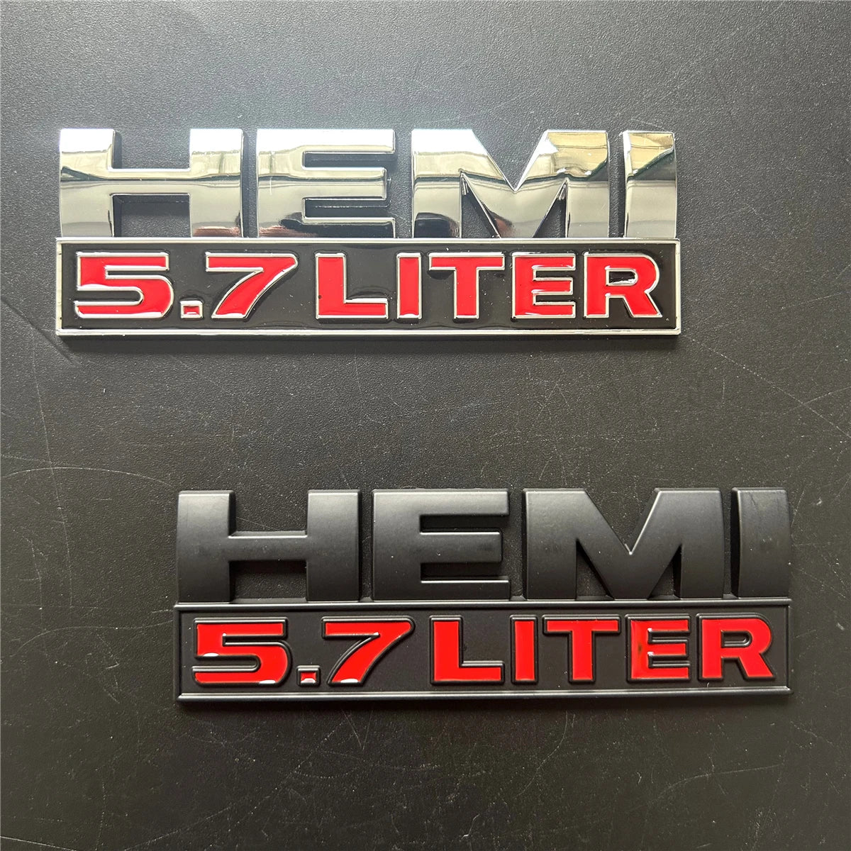 Metal Hemi 5.7 Liter Stickers Are Suitable Trunk Rear