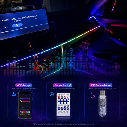 Acrylic Interior Strip APP RGB Atmosphere USB Neon Ambient