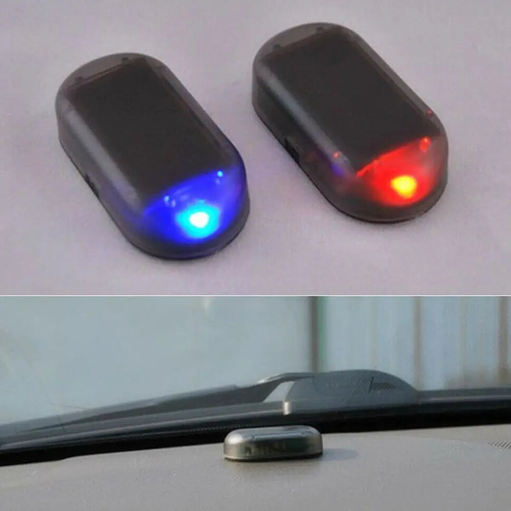Solar Powered Fake Security Wireless Dummy Alarm Flashing Warning