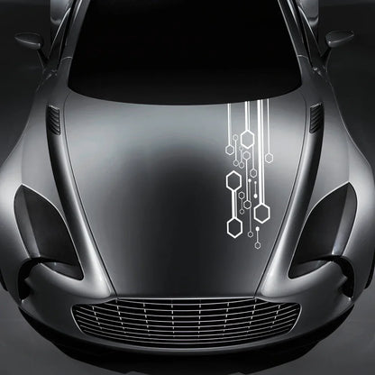 For VW Volkswagen Tesla Skoda Volvo Hexagon Stripes Decal Film
