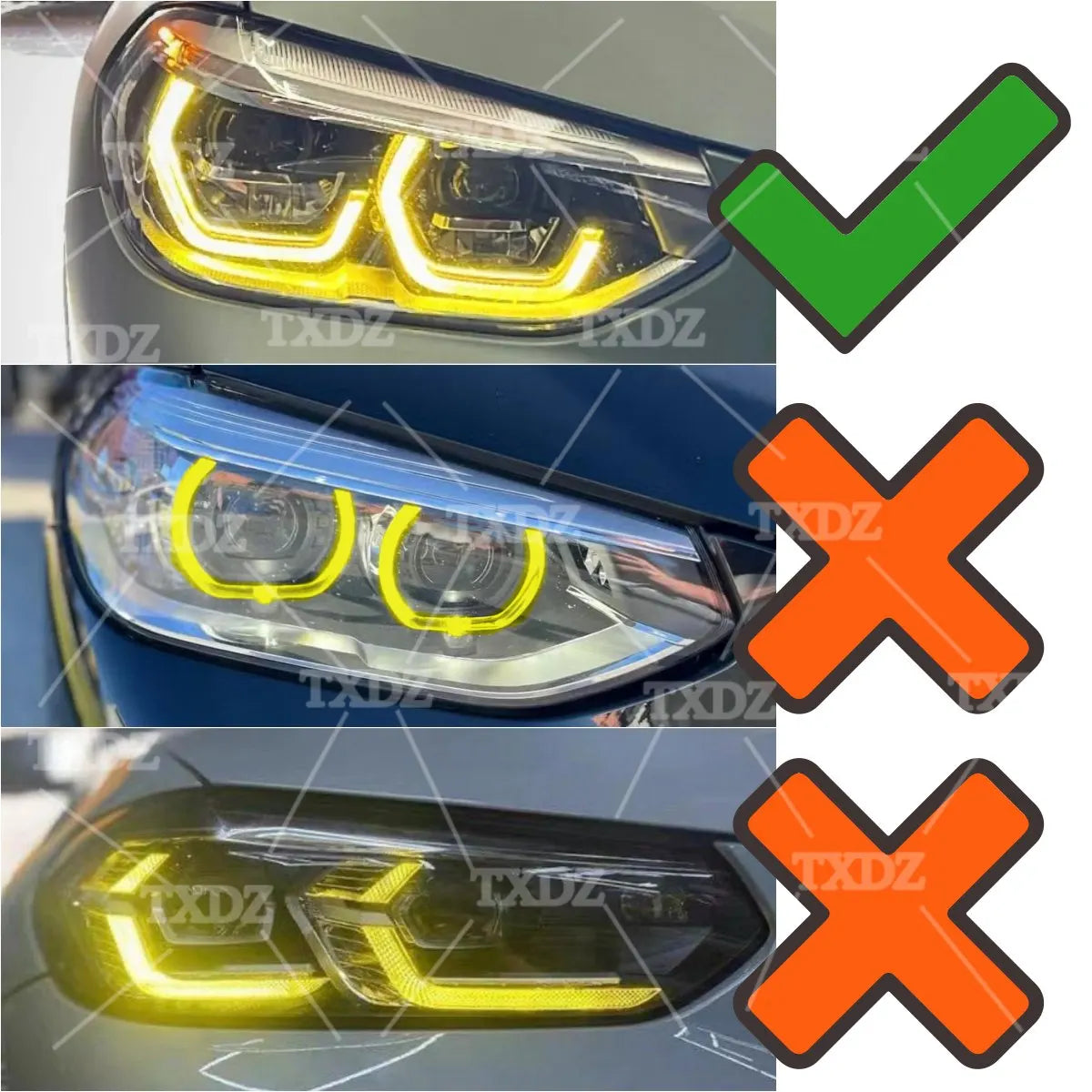 For 2019-2021 BMW X3 X3M F97 Amber Daytime Running Drl Boards