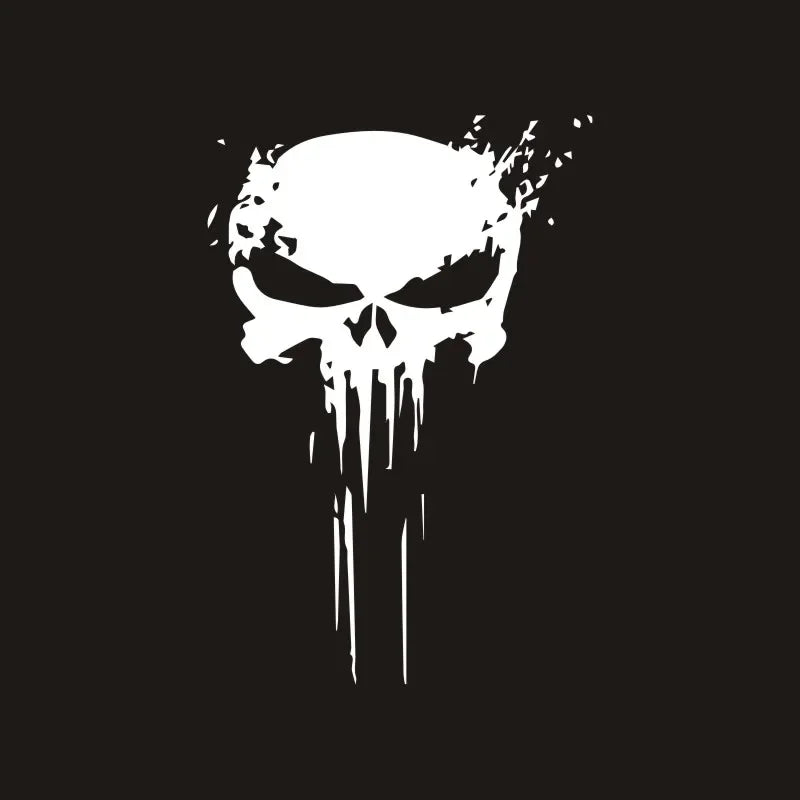 Pvc Stickers Punisher Skull Blood Sticker Decal Vinyl Reflective