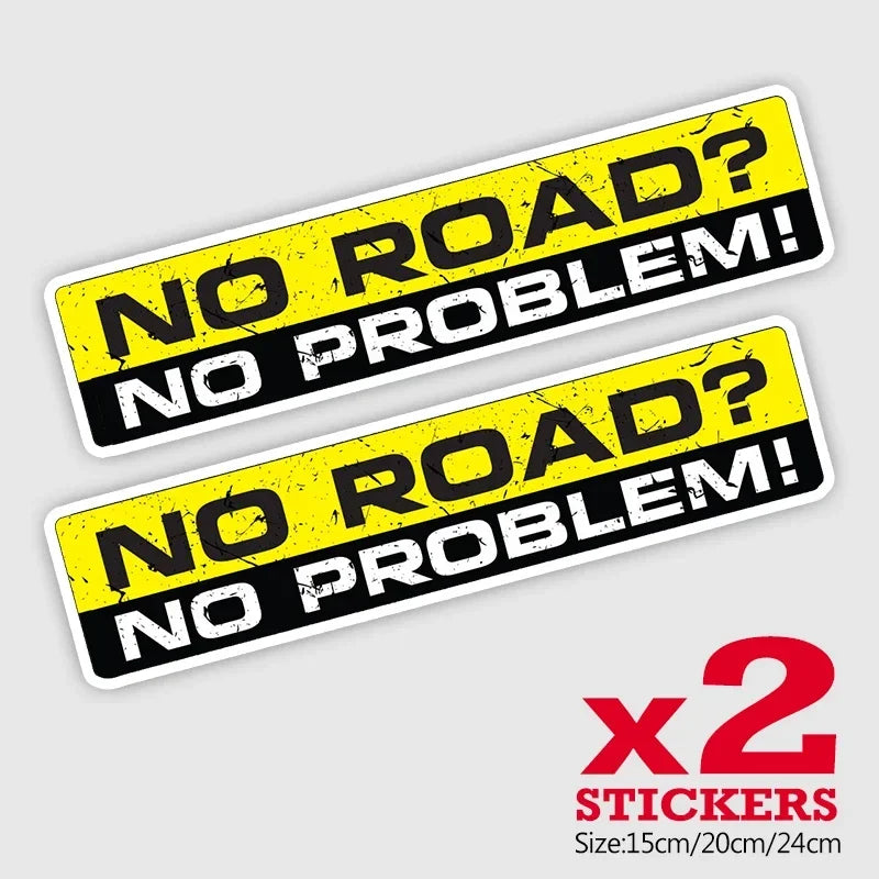 Pieces Pack Pvc Decal No Road Problem Sticker Waterproof