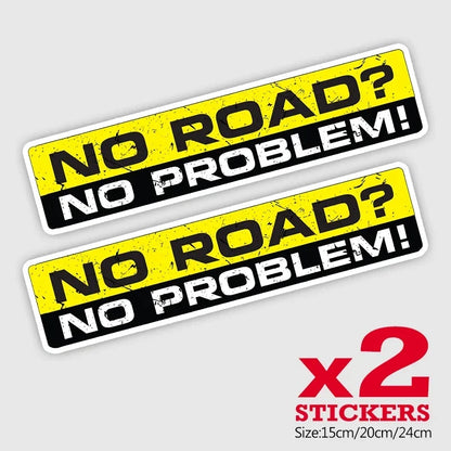 Pieces Pack Pvc Decal No Road Problem Sticker Waterproof