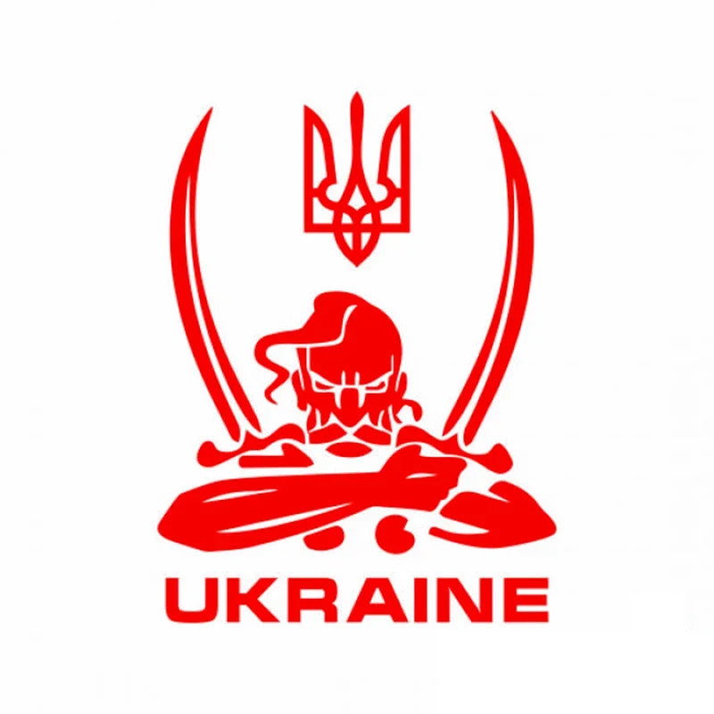 15CM Cool Ukraine Adhensive Stickers On Pvc Exterior Parts