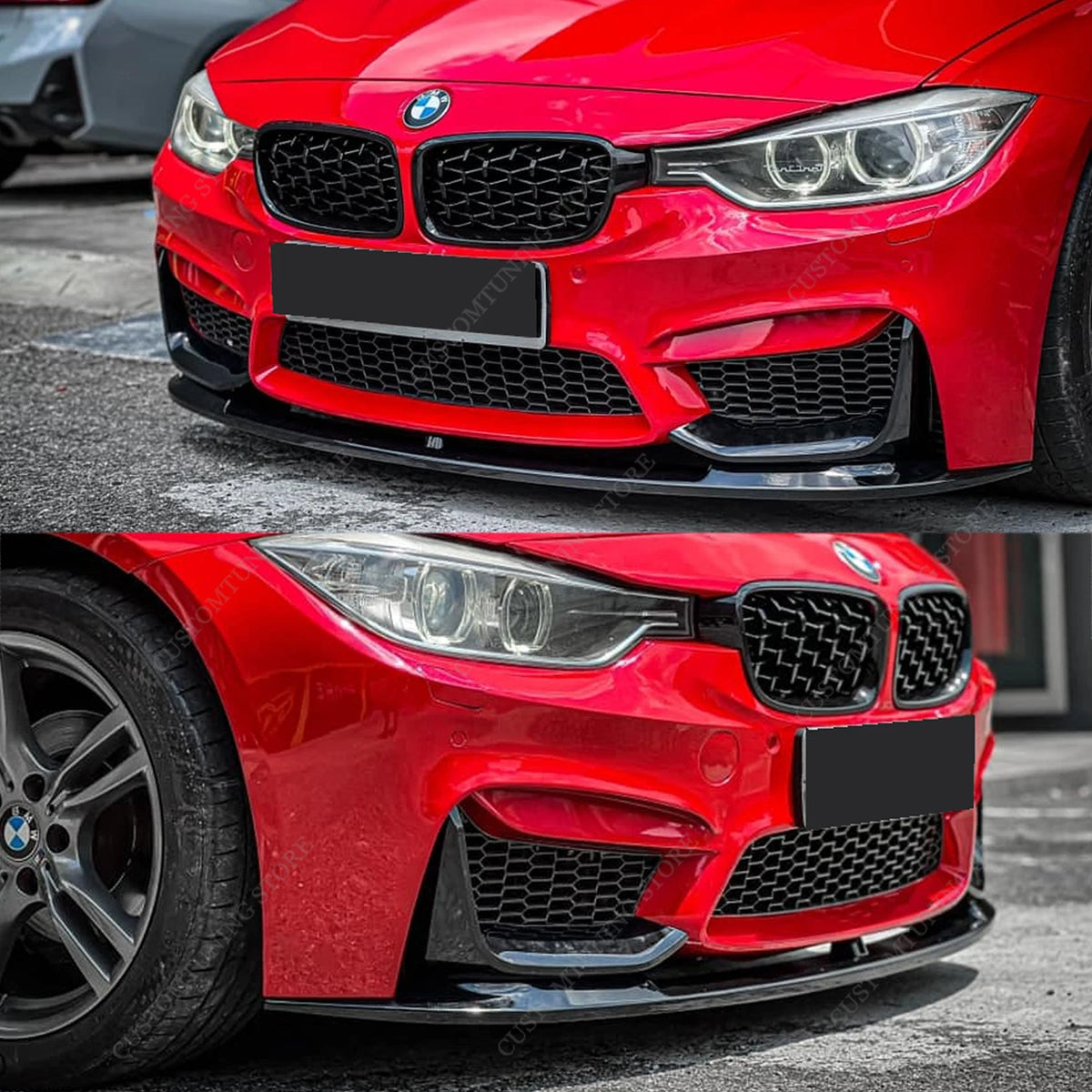 For BMW F80 Real M3 F30 Modify M3 Bumper 2012-2019 Gloss Black