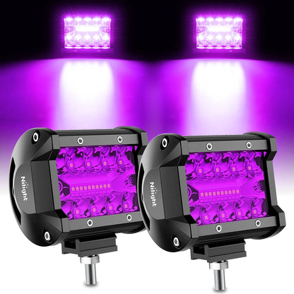 For Utv ATV Nilight Pods Bar 6.5 12 Inch 60W 120W 240W