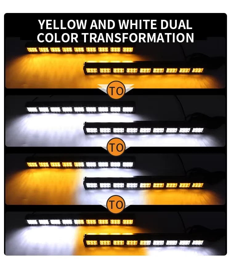 54LED Windshield Strobe Emergency Flash 12v-24v Vehicles Truck