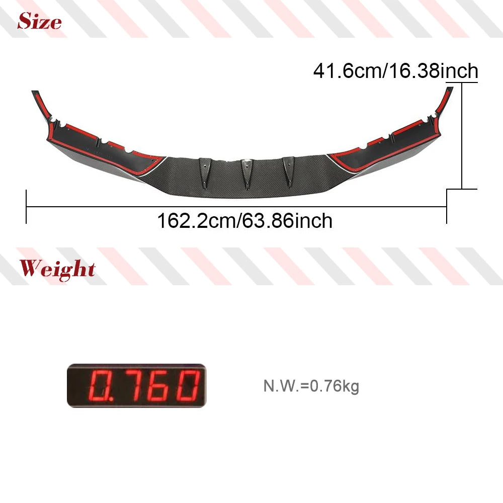 For BMW F90 M5 2018 - Front Bumper Lip Spoiler Splitters 2020