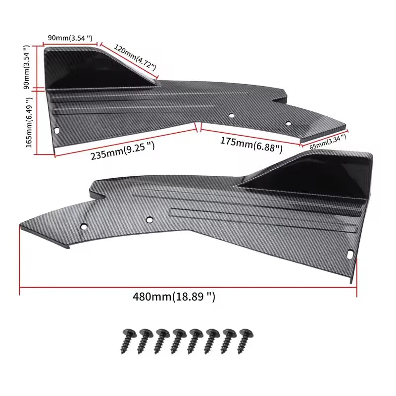For Tesla Model 2 3 Y Bumper Spoiler Rear Lip Angle Splitter
