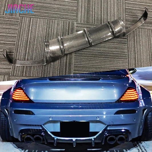 For BMW 6 Series E63 E64 Carbon Fiber Rear Lip Bumper Guard